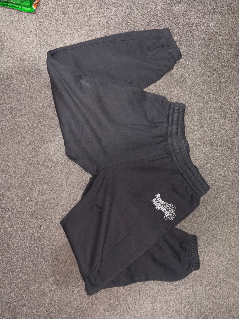 Garage purple stained Graphic Sweat Joggers with White Logo